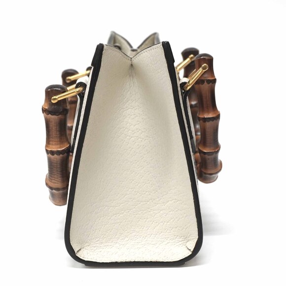 Gucci Raffia Bamboo Bag Houndstooth Pattern - Picture 3 of 9